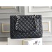 Chanel Grand Shopping Tote (GST) in Black with Silver Hardware, Caviar Leather, Hass Factory Leather, Dimensions: 34x24x12cm.