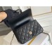 Chanel Classic Flap Bag with Top Handle, adorned with Rhinestones, Mini 18, Lambskin Leather, Hass Factory Leather, Dimensions: 13x18x7cm.