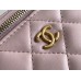 Chanel Vanity Case with Lipstick Holder, Gold Hardware, Gold Ball, Pink with Gold Hardware, Mini 11, Long Box, Lambskin Leather, Hass Factory Leather, Dimensions: 9.5x17x8cm.