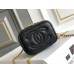 Chanel Vanity Case with Lipstick Holder, Gold Hardware, Heart-Shaped, Gold Ball, Black with Gold Hardware, Mini 11, Lambskin Leather, Hass Factory Leather, Dimensions: 9x11x7cm.