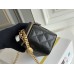 Chanel Vanity Case with Lipstick Holder, Gold Hardware, Heart-Shaped, Gold Ball, Black with Gold Hardware, Mini 11, Lambskin Leather, Hass Factory Leather, Dimensions: 9x17x7cm.