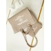 Chanel Beach Bag in Camel Color with White Letters, 33cm.