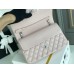 Chanel Classic Flap Bag in Pink with Silver Hardware, Lambskin Leather, Medium 25x16x7cm.