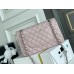 Chanel Classic Flap Bag in Pink with Silver Hardware, Lambskin Leather, Medium 25x16x7cm.