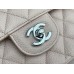 Chanel Classic Flap Bag in Pink with Silver Hardware, Lambskin Leather, Medium 25x16x7cm.