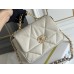 Chanel 19 Bag in Cream with Gold Hardware, Small 26, Lambskin Leather, Hass Factory Leather, 26x16x9cm.