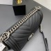 Chanel Le Boy Bag, Medium 25, Calfskin Leather, Vertical Quilted, Black with Silver Hardware, 25cm.