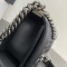 Chanel Le Boy Bag, Small 20, Calfskin Leather, Black with Silver Hardware, 20cm.