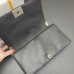 Chanel Le Boy Bag, Medium 25, Calfskin Leather, Black with Silver Hardware, 25cm.