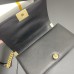 Chanel Le Boy Bag, Medium 25, Calfskin Leather, Black with Gold Hardware, 25cm.