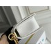 Chanel Le Boy Bag, Medium 25, Caviar Leather, White with Gold Hardware, 25cm.