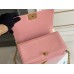 Chanel Le Boy Bag, Medium 25, Caviar Leather, Pink with Gold Hardware, 25cm.