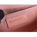 Chanel Le Boy Bag, Medium 25, Caviar Leather, Pink with Gold Hardware, 25cm.