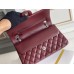 Chanel Classic Flap bag Medium 25 Burgundy Silver Hardware Lambskin Hass Factory leather 25x16x7cm