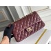 Chanel Classic Flap bag Medium 25 Burgundy Gold Hardware Lambskin Hass Factory leather 25x16x7cm