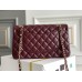 Chanel Classic Flap bag Medium 25 Burgundy Gold Hardware Lambskin Hass Factory leather 25x16x7cm