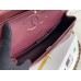 Chanel Classic Flap bag Medium 25 Burgundy Gold Hardware Lambskin Hass Factory leather 25x16x7cm