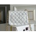 Chanel Classic Flap bag Mini 17 White Gold Hardware Lambskin Hass Factory leather 14x17x8cm