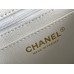 Chanel Classic Flap bag Mini 17 White Gold Hardware Lambskin Hass Factory leather 14x17x8cm