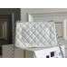 Chanel Classic Flap bag Mini 20 White Silver Hardware Lambskin Hass Factory leather 13x20x6cm