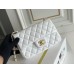 Chanel Classic Flap bag Mini 20 White Gold Hardware Lambskin Hass Factory leather 13x20x6cm