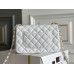 Chanel Classic Flap bag Mini 20 White Gold Hardware Lambskin Hass Factory leather 13x20x6cm