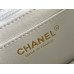 Chanel Classic Flap bag Mini 20 White Gold Hardware Lambskin Hass Factory leather 13x20x6cm