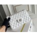 Chanel Classic Flap bag Small 23 White Silver Hardware Lambskin Hass Factory leather 15x23x6cm