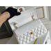 Chanel Classic Flap bag Small 23 White Gold Hardware Lambskin Hass Factory leather 15x23x6cm