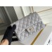 Chanel Classic Flap bag Mini 20 Grey Champagne Gold Hardware Lambskin Hass Factory leather 13x20x6cm