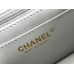 Chanel Classic Flap bag Mini 20 Grey Champagne Gold Hardware Lambskin Hass Factory leather 13x20x6cm