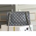 Chanel Classic Flap bag Medium 25 Grey Champagne Gold Hardware Lambskin Hass Factory leather 25x16x7cm