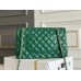 Chanel Classic Flap bag Medium 25 Green Champagne Gold Hardware Lambskin Hass Factory leather 25x16x7cm