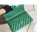 Chanel Classic Flap bag Medium 25 Green Champagne Gold Hardware Lambskin Hass Factory leather 25x16x7cm