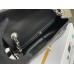 Chanel Classic Flap bag Mini 20 Black Silver Hardware Lambskin Hass Factory leather 13x20x6cm