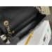 Chanel Classic Flap bag Mini 20 Black Gold Hardware Lambskin Hass Factory leather 13x20x6cm