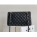 Chanel Classic Flap bag Medium 25 Black Silver Hardware Lambskin Hass Factory leather 25x16x7cm