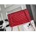 Chanel Classic Flap bag Medium 25 Red Gold Hardware Lambskin Hass Factory leather 25x16x7cm