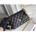 Chanel WOC Black Gold Hardware Camellia Clasp Lambskin Hass Factory leather 12x19x3.5cm