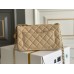 Chanel Classic Flap bag Mini 20 Apricot Gold Hardware Camellia Clasp Lambskin Hass Factory leather 13x20x6cm