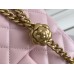 Chanel Classic Flap bag Mini 17 Pink Gold Hardware Camellia Clasp Lambskin Hass Factory leather 14x17x8cm