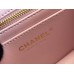 Chanel Classic Flap bag Mini 17 Pink Gold Hardware Camellia Clasp Lambskin Hass Factory leather 14x17x8cm