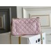 Chanel Classic Flap bag Mini 20 Pink Gold Hardware Camellia Clasp Lambskin Hass Factory leather 13x20x6cm