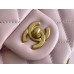 Chanel Classic Flap bag Small 23 Pink Gold Hardware Camellia Clasp Lambskin Hass Factory leather 15x23x6cm