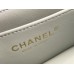 Chanel Classic Flap bag Mini 20 Light Blue Gold Hardware Camellia Clasp Lambskin Hass Factory leather 13x20x6cm