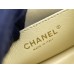 Chanel Classic Flap bag Mini 17 Light Yellow Gold Hardware Camellia Clasp Lambskin Hass Factory leather 14x17x8cm