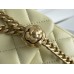 Chanel Classic Flap bag Mini 20 Light Yellow Gold Hardware Camellia Clasp Lambskin Hass Factory leather 13x20x6cm