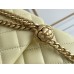 Chanel Classic Flap bag Small 23 Light Yellow Gold Hardware Camellia Clasp Lambskin Hass Factory leather 15x23x6cm