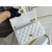 Chanel Classic Flap bag Mini 20 White Gold Hardware Camellia Clasp Lambskin Hass Factory leather 13x20x6cm