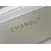 Chanel Classic Flap bag Mini 20 White Gold Hardware Camellia Clasp Lambskin Hass Factory leather 13x20x6cm